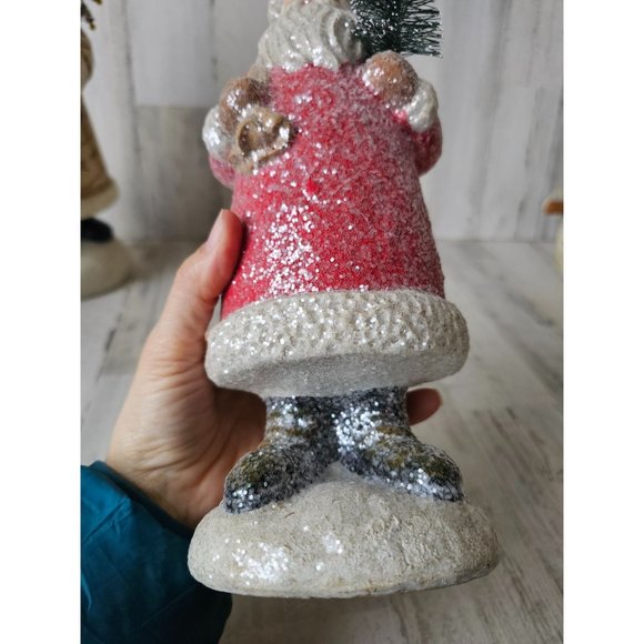 Shabby chic Santa tree presents Xmas decor glitter unique - Picture 9 of 9